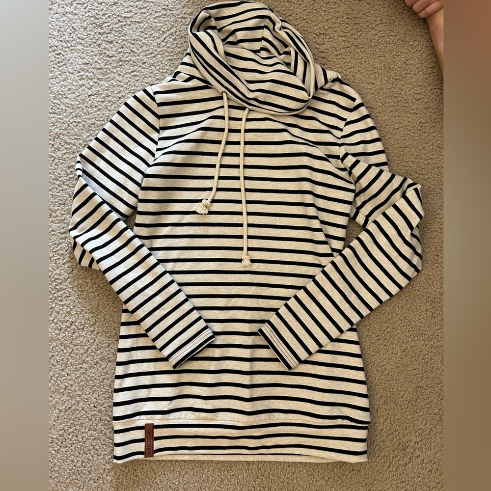 Boutique cowl neck sweatshirt